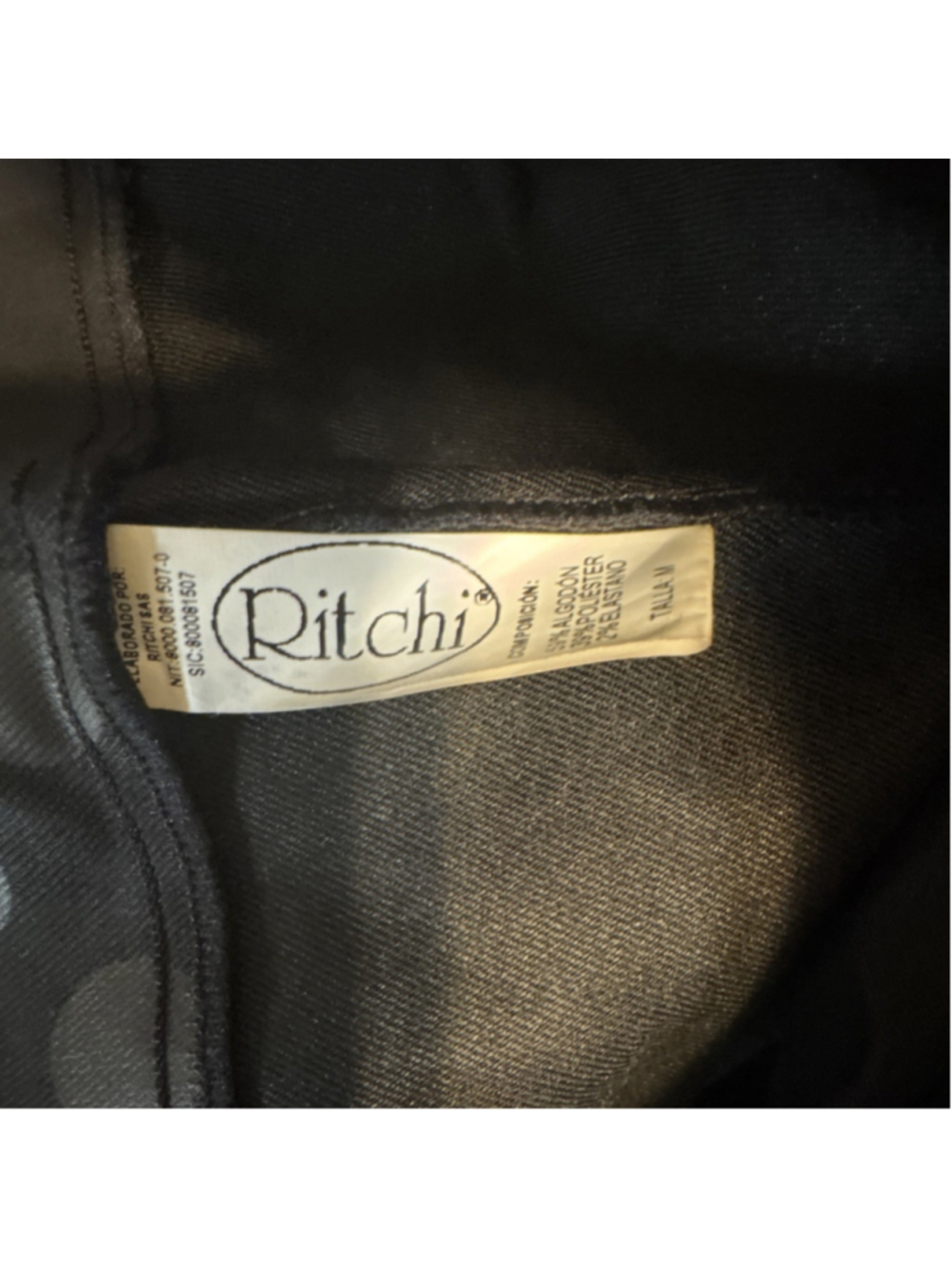Ritchi Women's Leggings M High Rise Ankle Control Top Black Polka Dot 10855 - Picture 5 of 7